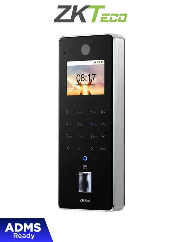 ZKTECO F35 - Control de Acceso o Asistencia con Huella Digital BioID+ (10,000), Tarjeta ID 125 kHz (10,000), Registro de 500,000 Eventos, Conexión Ethernet y WiFi / IP65