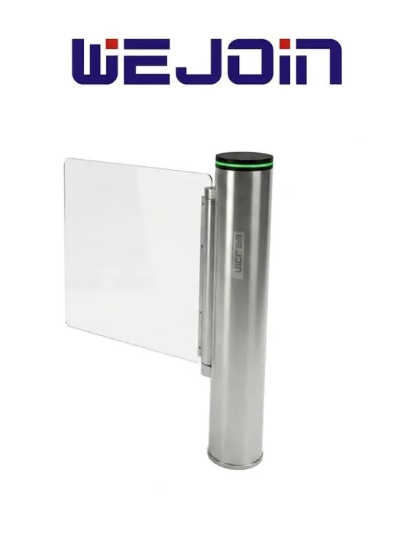 [WJTBH301BL] WEJOIN WJTBH301BL - Puerta de Cortesia Abatible Bidireccional, Para Alto Flujo, 3 Millones de Ciclos, 25 - 35 Aperturas por Minuto Aleta de Acrílico, Compatible con Cualquier Control de Acceso