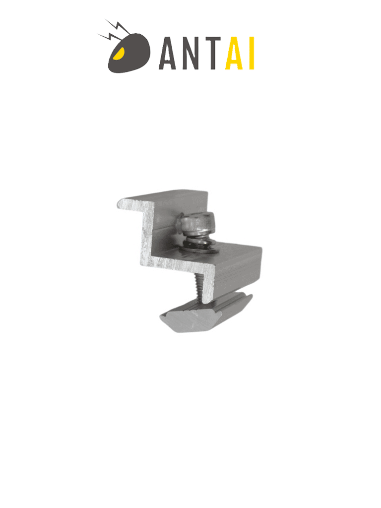 [ABRAZADERA FINAL 30 A 35 MM - ANTAI SOLAR] Abrazadera Final 30 a 35 mm - End Clamp 30 a 35mm -  Aluminio anodizado de alta resistencia - ANTAI SOLAR