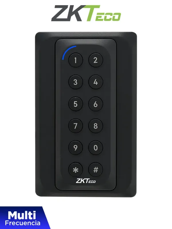 [KR902S] ZKTECO KR902S - Lector Esclavo de Tarjetas  ID 125 Khz y Mifare 13.56 MHz/  IP65/  Wiegand 26/ LED Indicador de Estado
