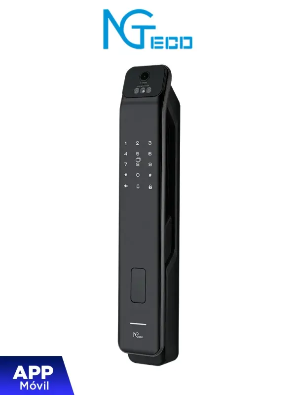 NGTECO SL01-Z350VPN -  Cerradura inteligente facial /  100 huellas / 50 rostros / 50 palmas / 100 tarjetas