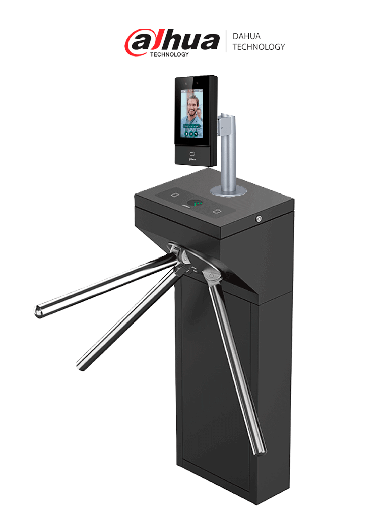 [ASI6213+ASGG100FL] DAHUA ASI6213SGG100 Kit Control de Acceso Facial con Torniquete Inteligente Bidireccional. Capacidad para 6,000 Rostros y 10,000 Tarjetas ID