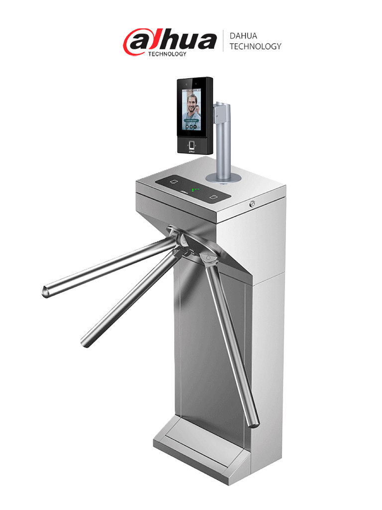 [ASI6214SD+ASGG100FL] DAHUA ASI6214SDASGG100 - Kit Biométrico Facial con Torniquete Inteligente Bidireccional, Capacidad para 6,000 Rostros, 6,000 Huellas
