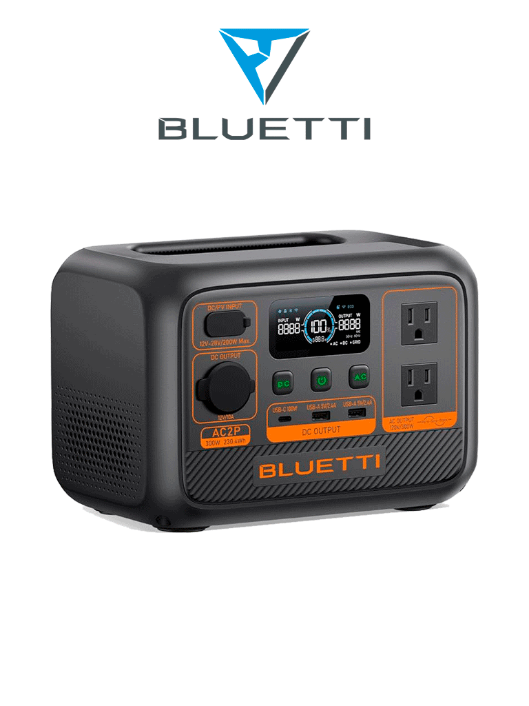 [AC2P] BLUETTI AC2P - Estación de energía portátil / 300 W - 230 Wh / Tecnología LiFePo4 / 3000 ciclos / modo Power Lifting