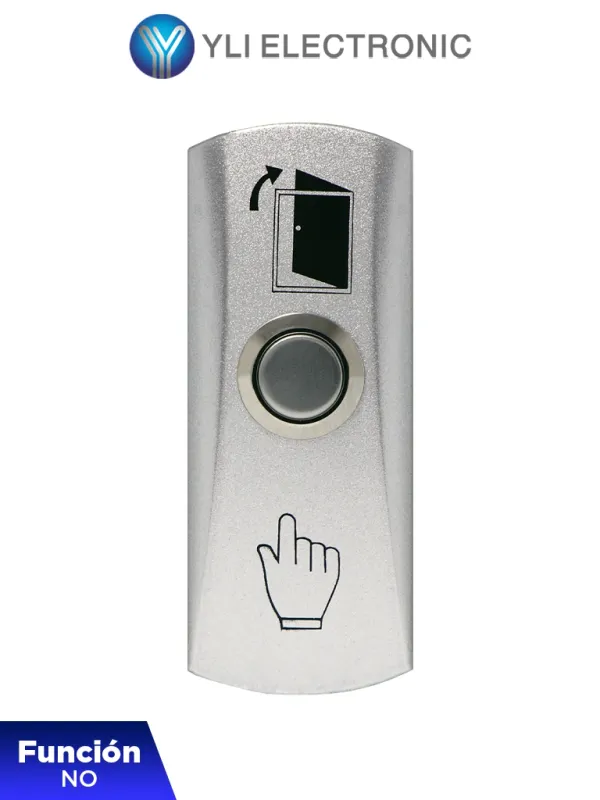 [PBK-815] YLI PBK815 - Botón de Salida Mecánico, Carcasa Metálica, Función NO, Sin Caja de Instalación Requerida