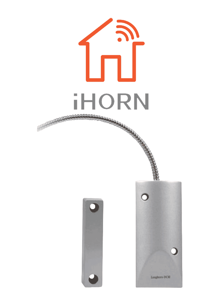 [HO-03I] IHORN HO03I - Sensor Magnético de Cortina Metálico /NC  compatible con paneles IHORN / RISCO / DSC / BOSCH .