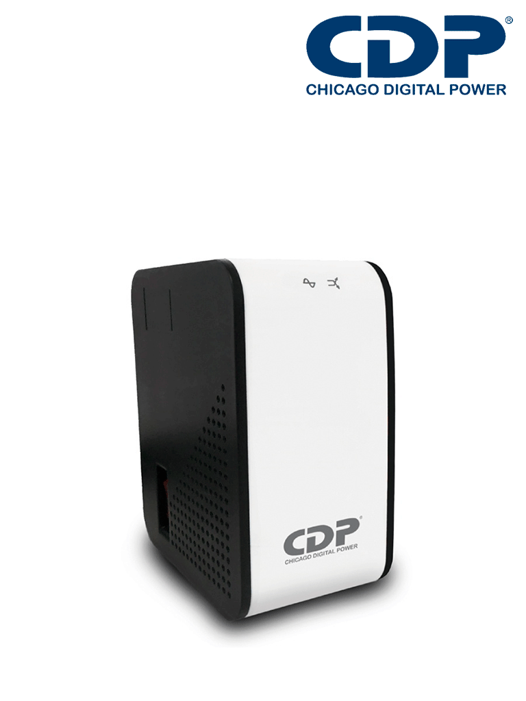 [R2C-AVR1008] CDP R2C-AVR1008 - Regulador de 1KVA / 500W con 8 terminales de salida: 4 con protección de sobretensión y 4 con protección AVR, incluyendo protección de línea datos