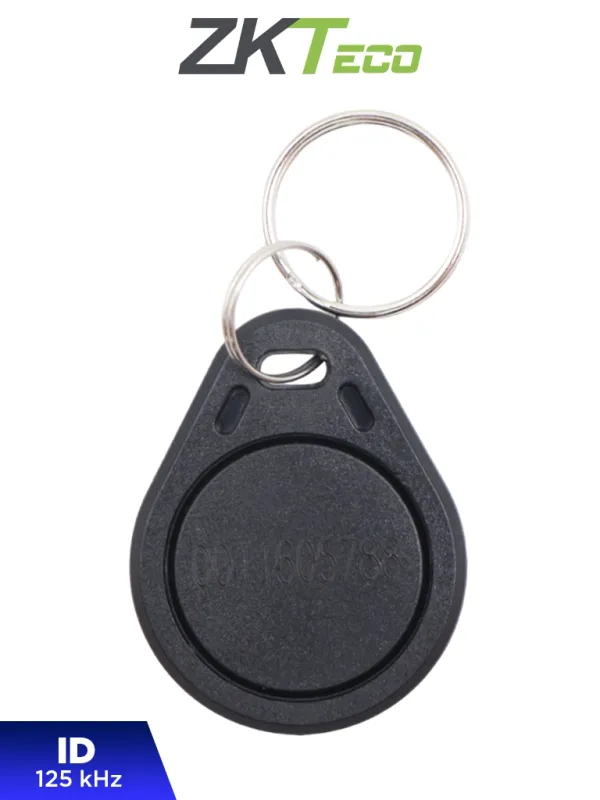 [TAG-03(ID)] ZKTECO TAG03ID - Bolsa con 100 Llaveros ID con Frecuencia de 125 kHz, con Folio Grabado, Color Negro