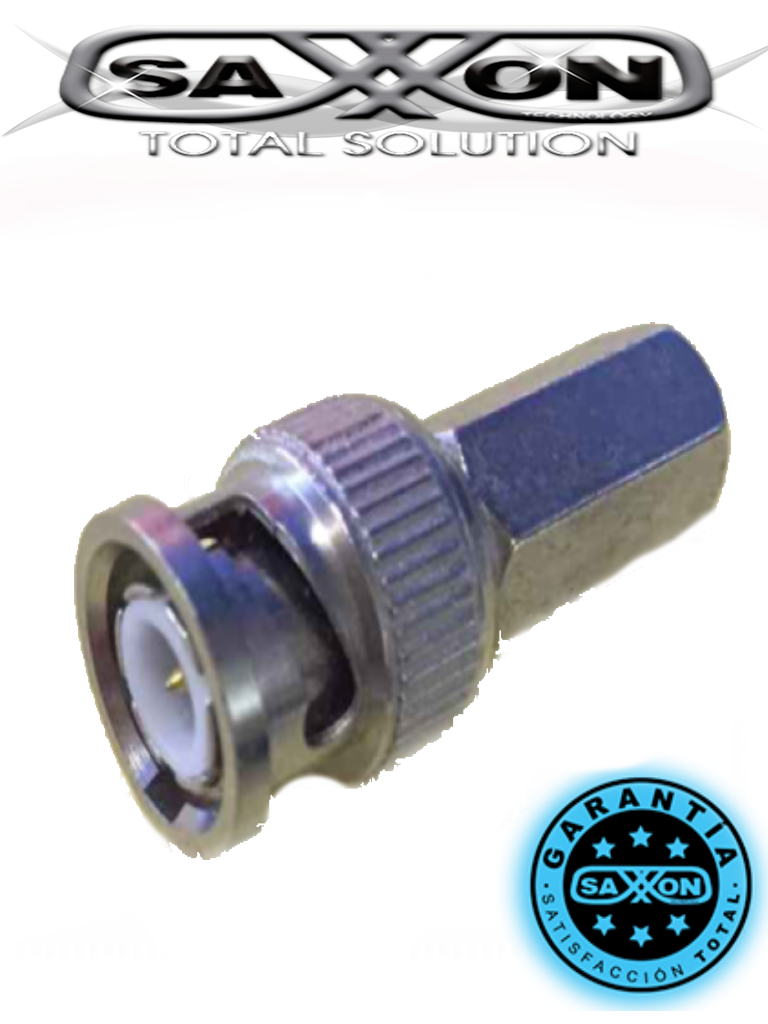 [PSUBR10RG59] SAXXON PSUBR10RG59 - Bolsa de 10 conectores BNC macho de enroscar para cable siames