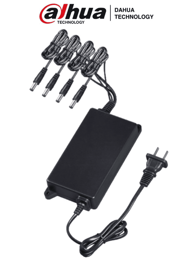 [EUHA+12120-070D（PFM322）] DAHUA PFM322 - Fuente de Poder Regulada de 12 Vcc 2.8 Amperes/ 4 Canales/ 0.7 Amper por Canal/ Protección de Temperatura/ Color Negro/