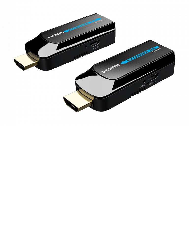 [LKV372S] SAXXON LKV372S- Kit mini extensor  HDMI/ Cable UTP recomendado CAT 6/ 6A/  1080p / 50 Metros / Alimentacion MICRO  USB / Compatible con  HDCP 1.4 / PLUG & PLAY