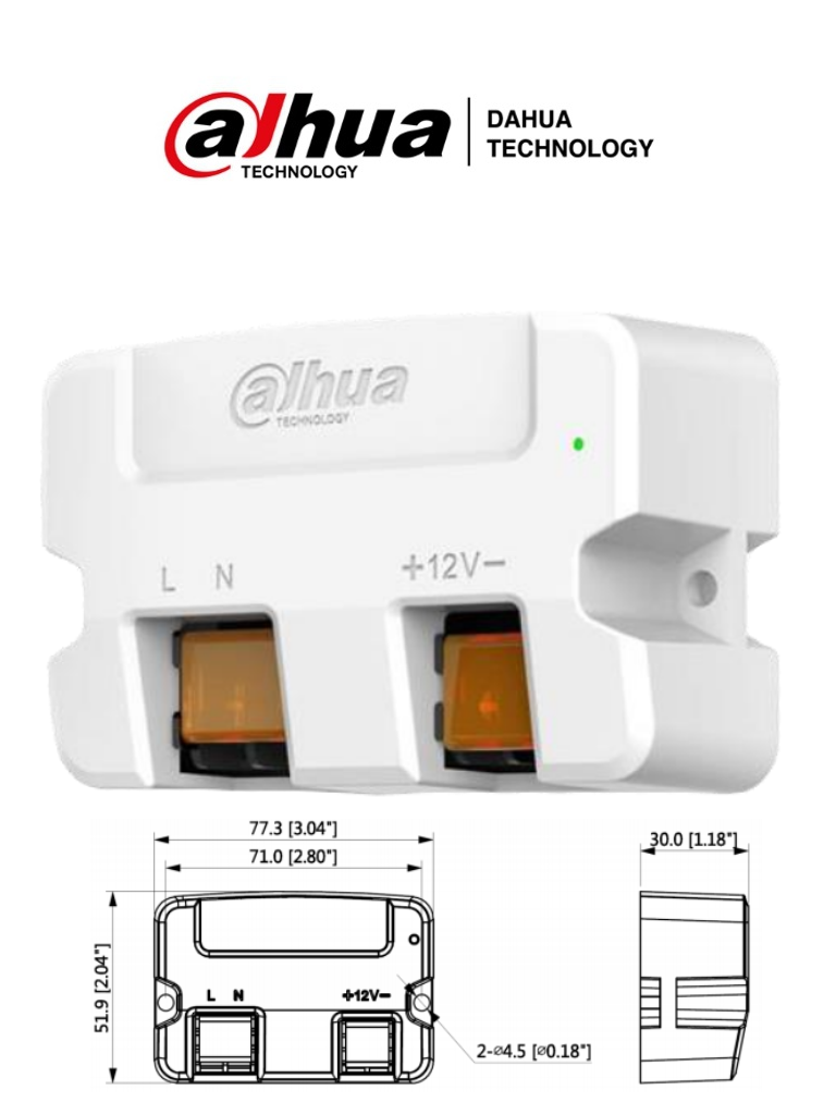 [DH-PFM320D-015] DAHUA PFM320D-015 - Fuente de Poder de 12vcc 1.5 Amp/ Tipo Convertidor de 110 Vca a 12 Vcc 1.5A/ Led Indicador/ Facil Instalación/ Certificaciones CE, FCC/