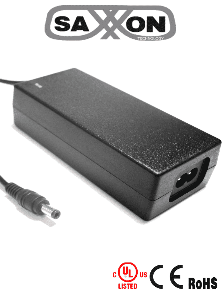 [PSU1204-D] SAXXON PSU1204D - Fuente de poder regulada de 12 Vcc 4.1 Amperes/ Con Cable de 1.2 Metros/ Para Usos Multiples: Sistemas de CCTV, Acceso, ETC/ Certificación UL/