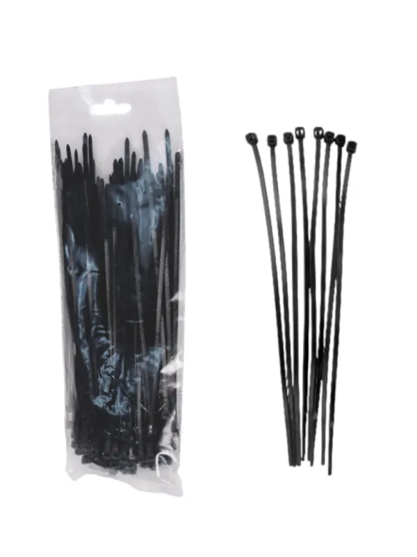 [SBE-3.6X150BK] SAXXON CN36X150BK - Cincho sujetacable/ 3.6  mm X 150  mm/ Negro/ Bolsa con 100 piezas / Nylon