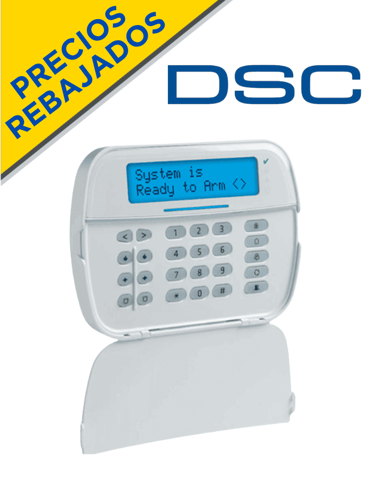 [HS2LCDRF9 N] DSC HS2LCDRF9N - Teclado Cableado LCD Alfanumérico con Transceptor integrado de 32 caracteres admite 128 zonas compatible con NEO