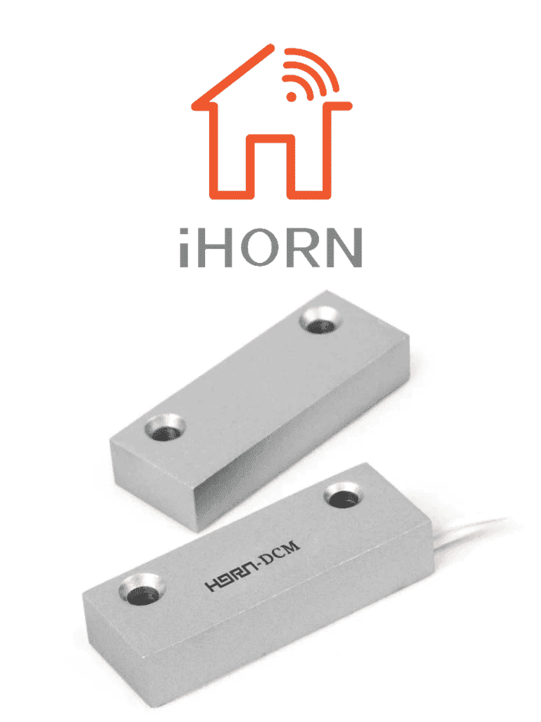 [HO-03F] IHORN HO03F - Contacto Magnético Alámbrico de Metal. Compatible Con DSC / RISCO / IHORN / Salida N.C.