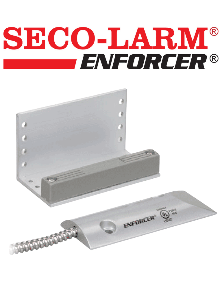 [SM-226L-3Q] Seco-Larm SM226L3Q - Contacto Magnético metálico para cortina con bucle  N.A. y N.C. (overhead) Compatible paneles DSC / RISCO / BOSCH