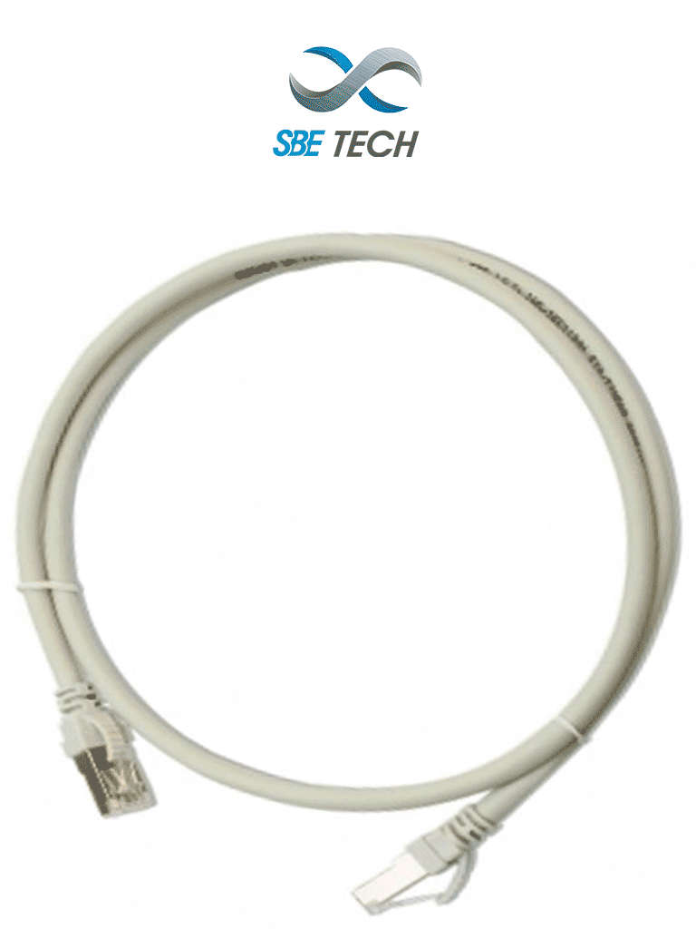 [SBE-PCC6U1.0M-GY] SBE TECH PCC61.0MGY- Patch Cord Cat 6 con bota inyectada y moldeada 1m Gris