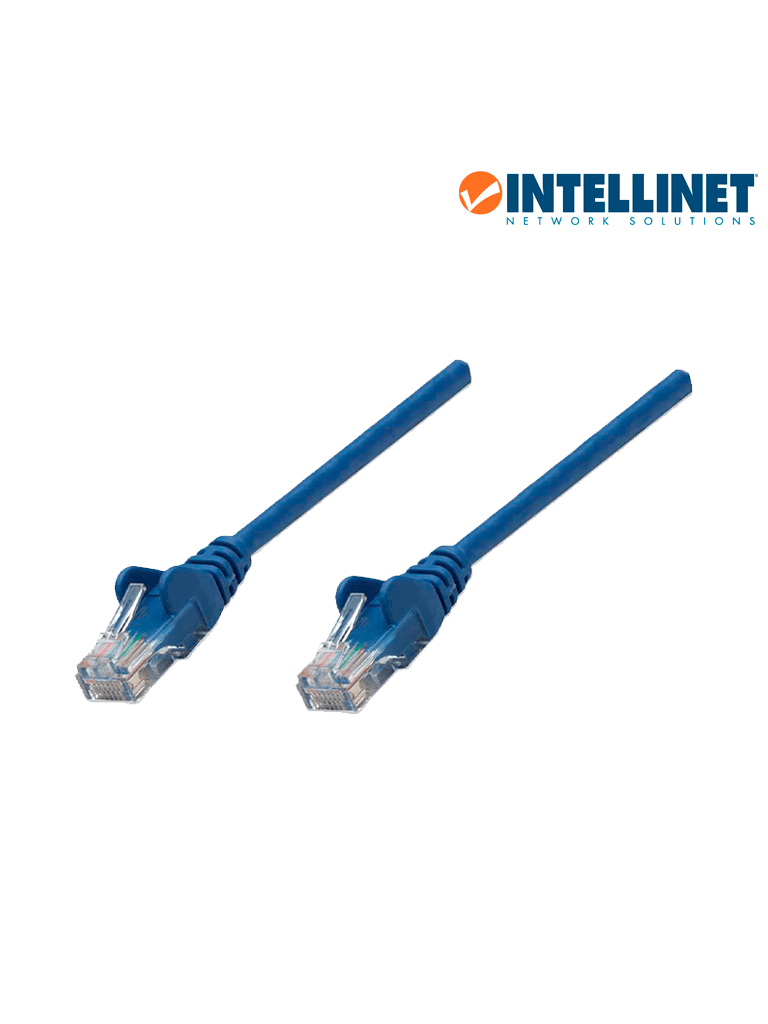 [318983] INTELLINET 318983 - Cable patch / 2.0 metros ( 7.0f) / Cat 5e / UTP Azul / Patch cord