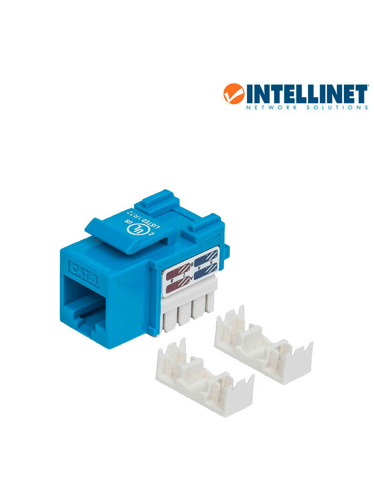 [210737] INTELLINET 210737 - Jack RJ45 CAT6 Keystone / de impacto 110 / color azul