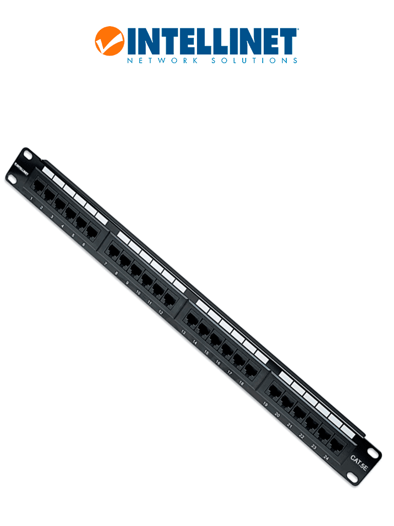 [513555] INTELLINET 513555 - Panel de Parcheo Cat5e 24 puertos, UTP, 1UR