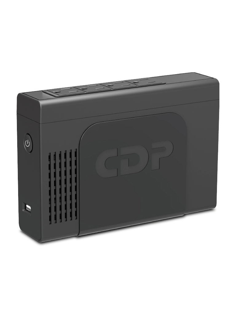 [LI-504] CDP Li-504 UPS Interactivo de 500VA / 250Watts / Entrada 120V / 4 Terminales de salida / Carga rapida mediante USB / Regulador / Respaldo 5 minutos a carga completa / Batería de Litio