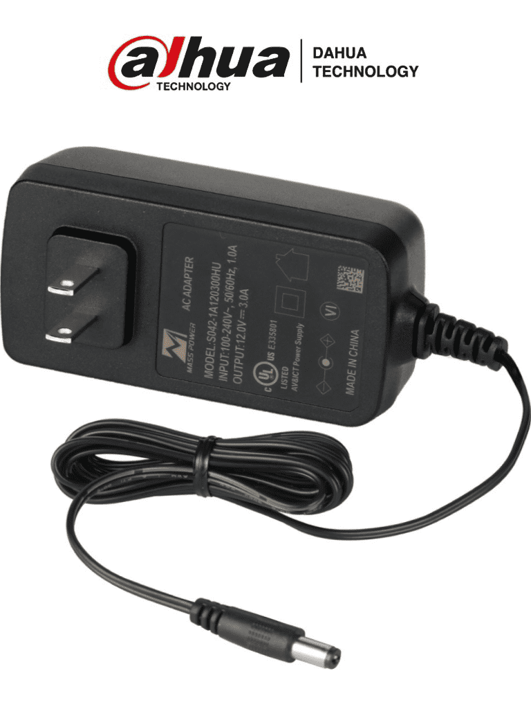 [S042-1A120300HU] DAHUA S042-1A120300HU - Fuente de Poder de 12 Vcc 3 Amperes/ Voltaje de Entrada de 90 a 264 Vac/ Con Protección Contra Descargas/ Certificación UL/
