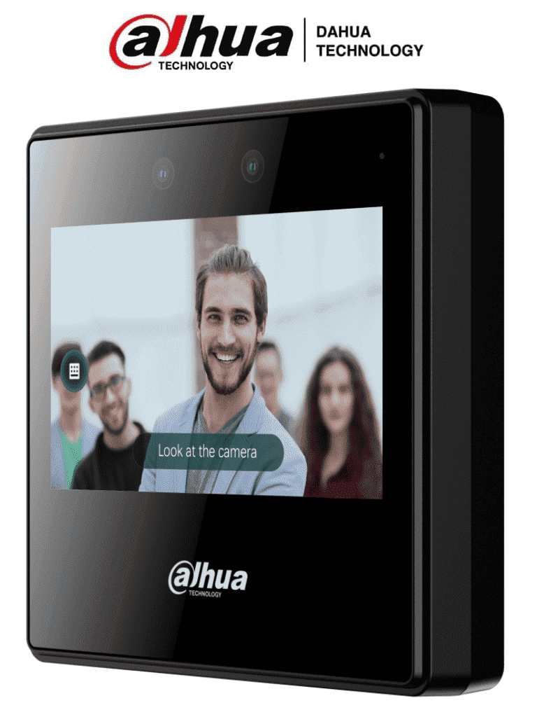 [DHI-ASA3223A-W] DAHUA ASA3223A-W - Control de asistencia con reconocimiento facial, pantalla táctil de 4.3", WiFi, capacidad para 2000 rostros y contraseñas, 300,000 registros, detección de vida en 0.2 segundos y rango de reconocimiento de 0.3 a 1.5Mts.