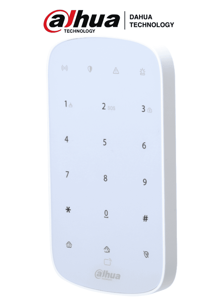 [DHI-ARK30T-W2] DAHUA DHI-ARK30T-W2 - Teclado inalámbrico, Touch, Funciones: armado, desarmado y alarmas, Soporta 32 usuarios con PIN o Tarjetas Mifare, LEDs indicadores, App DMSS, Frecuencia 433 MHz, Tecnología: AirShield, Compatible con HUB 1.0 y HUB 2.0
