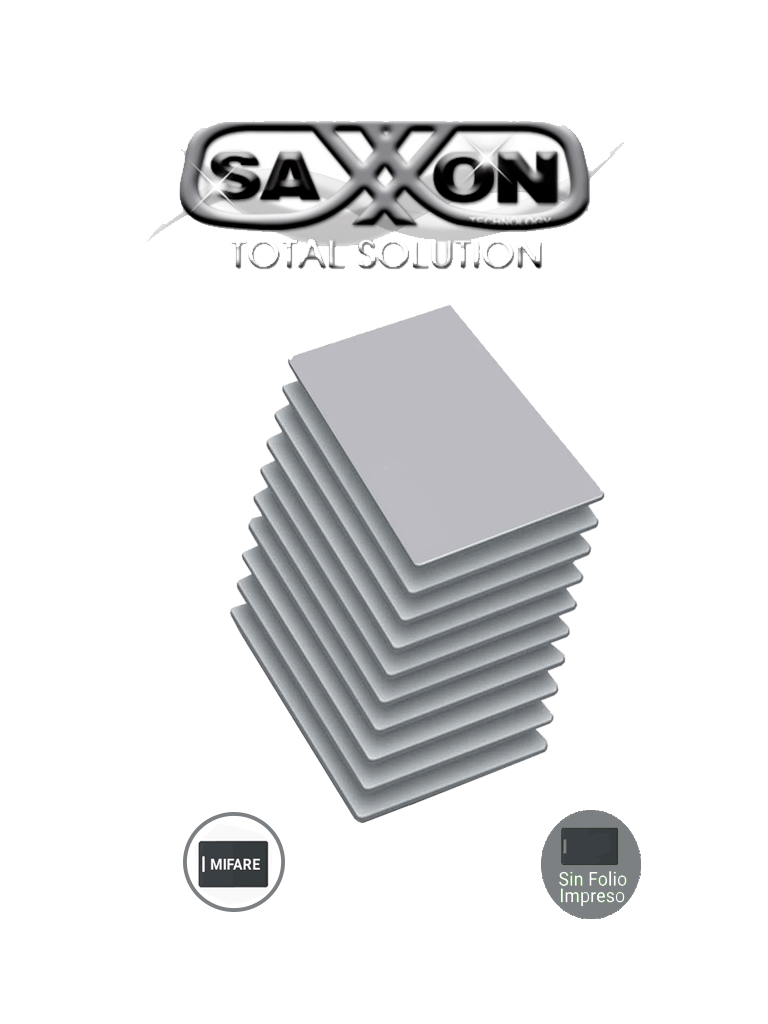 [ASC- MF01] SAXMIFARE01 - Paquete de 10 Tarjetas de Proximidad Mifare 13.56 Mhz Para Control de Acceso / PVC / Imprimible / 1 KByte / 0.88 mm de Grosor / Sin Folio