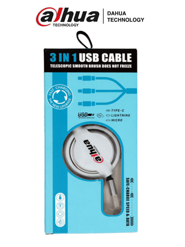 [MATPRO032] DAHUA MATPRO032 - Cable de USB a Multiples Conectores/ Con Logo Dahua/ Promocional