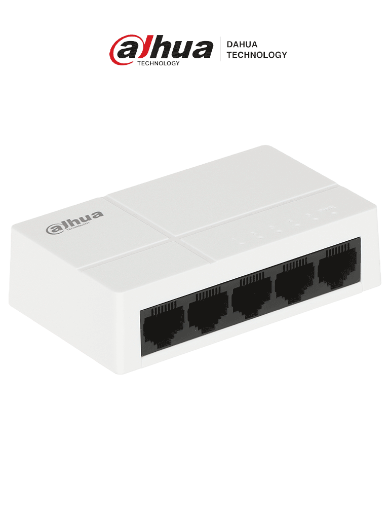 [DH-PFS3005-5GT-L] DAHUA PFS3005-5GT-L - Switch para Escritorio 5 Puertos/ Gigabit Ethernet/ 10/100/1000/ Diseño Compacto/ Capa 2/ Switching 10 Gbps/ Velocidad de Reenvio de Paquetes 7.44 Mbps/ Blanco/