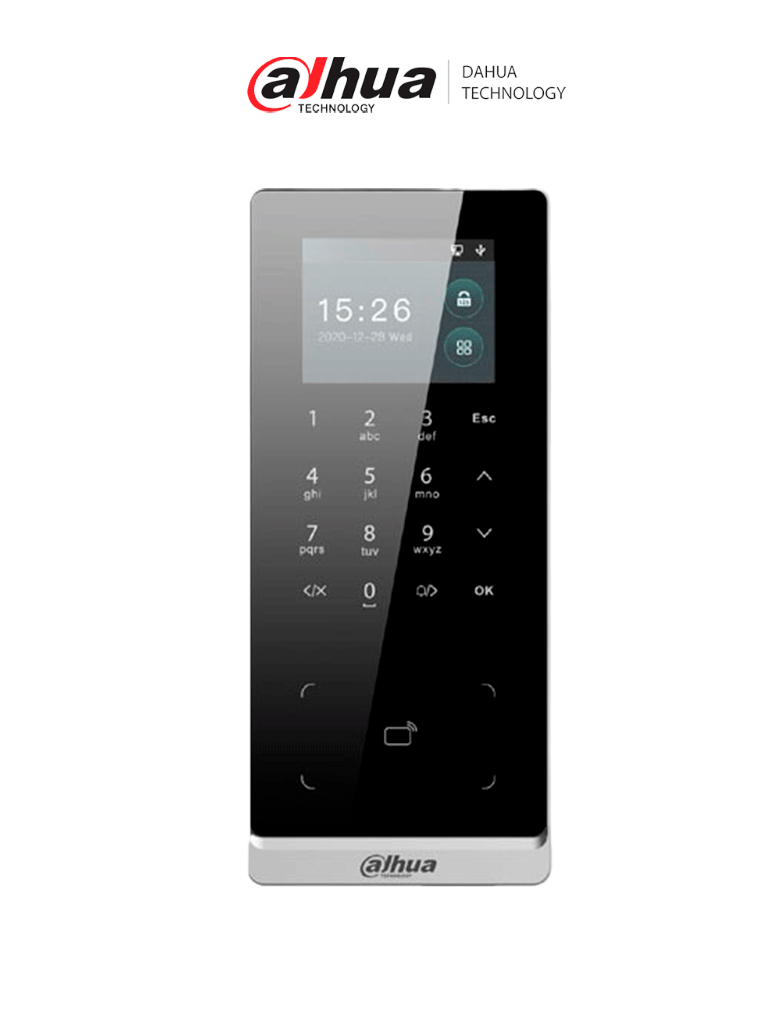 DAHUA ASI2201H-DW - Control de Acceso WiFi para 30,000 Usuarios Tarjetas ID 125 Khz |  Teclado Touch | Fácil Instalación y Gestión Remota DSSPRO y SmartPss Lite
