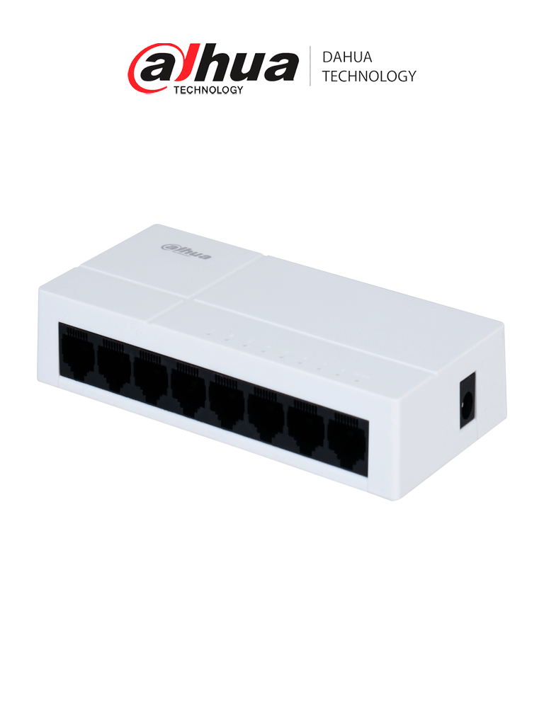 [DH-PFS3008-8GT-L] DAHUA DH-PFS3008-8GT-L-V2 - Switch para Escritorio 8 Puertos/ Gigabit Ethernet/ 10/100/1000/ Diseño Compacto/ Capa 2/ switching 16 Gbps/ Velocidad de Reenvio de paquetes11.9 Mbps/ Blanco/