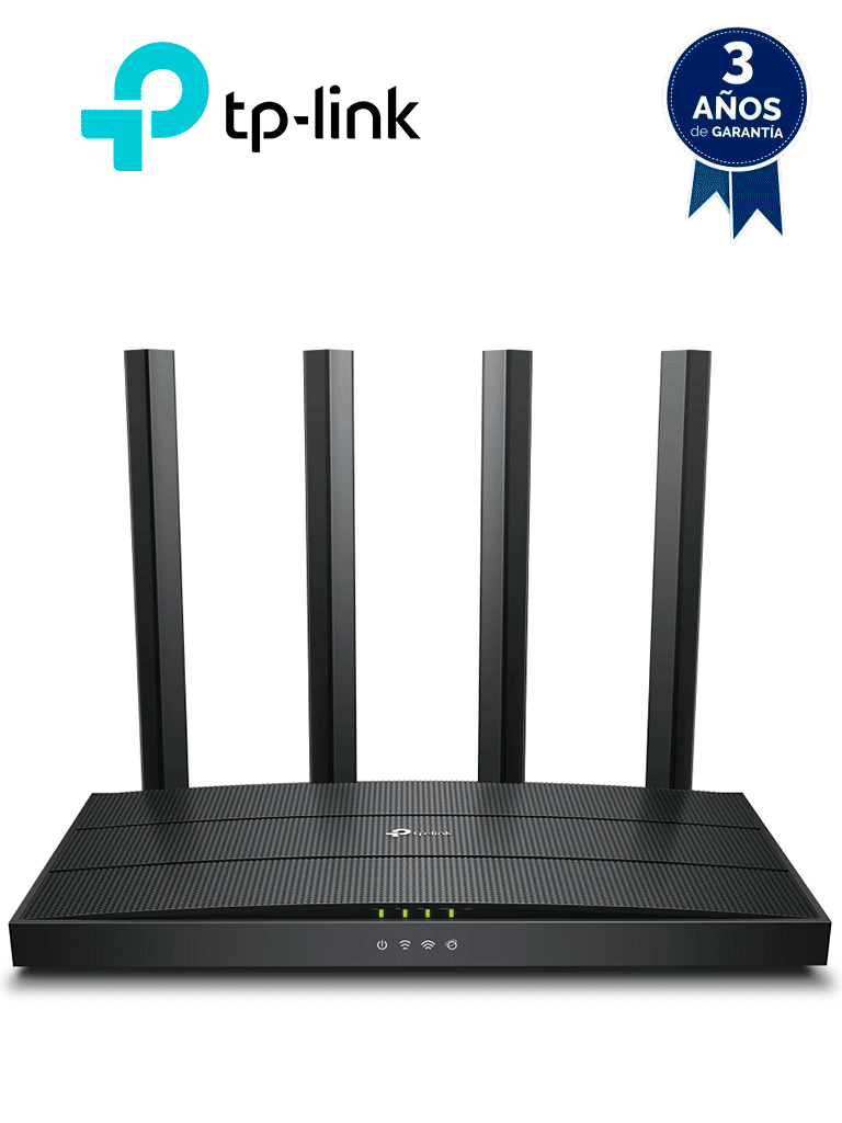 [ARCHER AX12] TP-LINK Archer AX12 - Ruteador WiFi 6 AX 1500Mbps con 1 puerto WAN RJ45 Gigabit Ethernet, 3 puertos LAN RJ45 Gigabit Ethernet, tecnologías MU-MIMO y OFDMA, además 4 antenas con Beamforming.