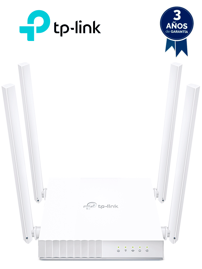 [ARCHER C24] TP-LINK Archer C24 - Ruteador WiFi AC 750Mbps con 1 puerto WAN RJ45 Fast Ethernet, 4 puertos LAN RJ45 Fast Ethernet, 4 antenas fijas y modos de funcionamiento como enrutador, punto de acceso y extensor de red.