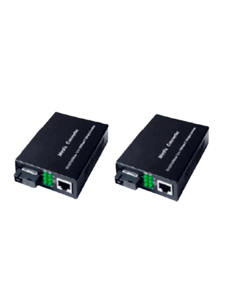 [GMC111CS + GMC112CS] TCE - GMC11CS+GMC112CS - Par de convertidores de medios VDM Monomodo, 1 puerto RJ45 10/100/1000, 1 puerto SC/UPC, hasta 20KM