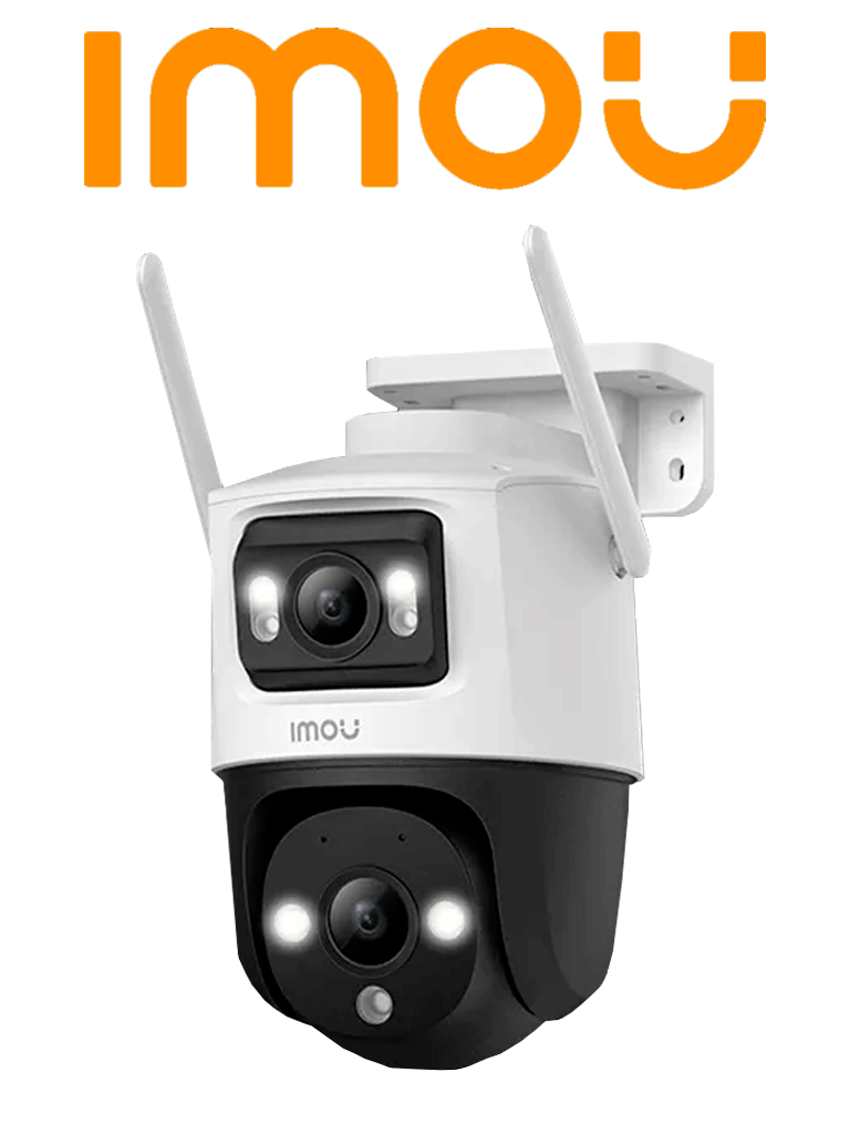 [IPC-S7XN-8M0WED] IMOU Cruiser Dual 8MP (IPC-S7XN-8M0WED) -  Cámara IP PT Wifi Dual de 8MP con lente fijo y PT de 3MP, visión nocturna de 30m, micrófono y altavoz integrados, audio bidireccional y inteligencia artificial.