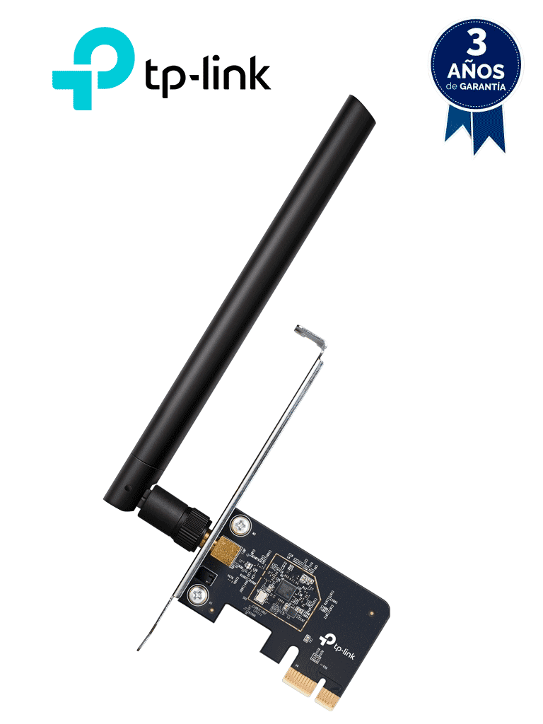 [ARCHER T2E] TP-LINK ARCHER T2E - Adaptador PCI Express inalámbrico de doble banda AC600 , velocidades de Wi-Fi de hasta 600 Mbps (433 Mbps en la banda de 5 GHz y 200 Mbps en la banda de 2,4 GHz) ,  MU-MIMO , Compatible con WPA3.