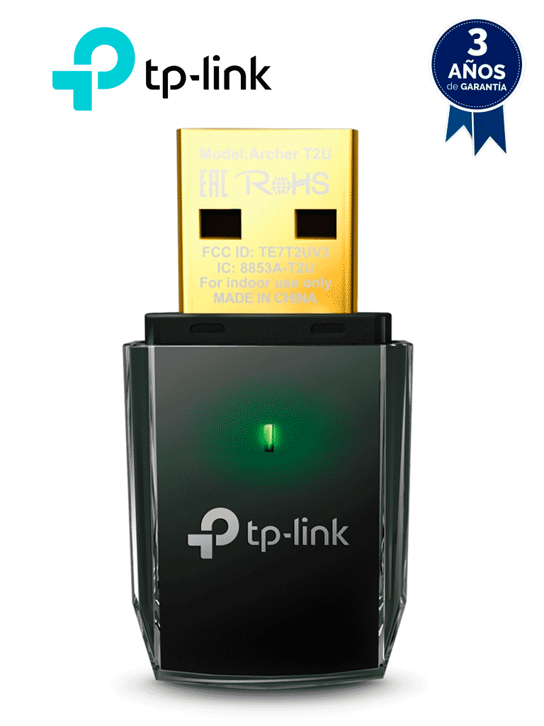 [ARCHER T2U] TP-LINK ARCHER T2U - Adaptador USB inalámbrico doble banda AC 600 Mbps.
