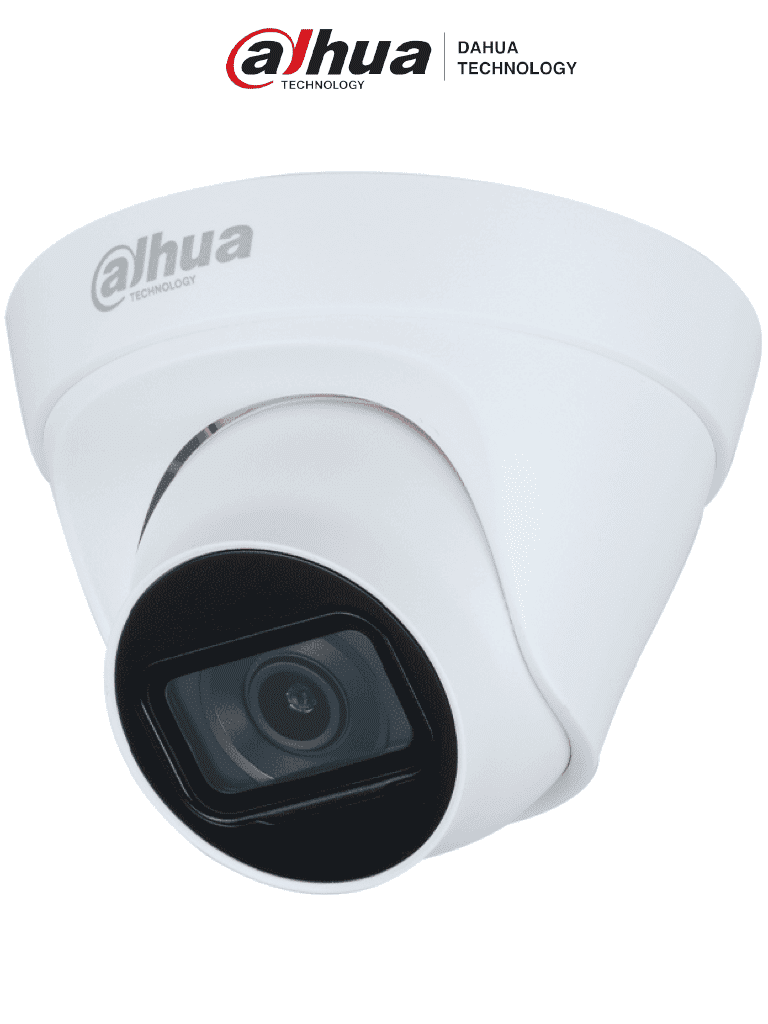 [DH-IPC-HDW1230T1P-A-0280B-S6] DAHUA DH-IPC-HDW1230T1P-A-0280B-S6 - Cámara IP Domo 2MP con lente de 2.8 mm y ángulo de visión de 102 grados, micrófono integrado, IR de 30m, IP67, PoE, DWDR/