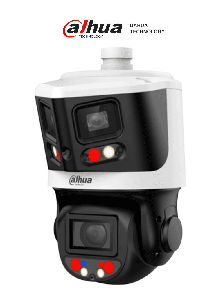 [DH-SDT3E410-8P-MB-A-PV1] DAHUA DH-SDT3E410-8P-MB-A-PV1 - Cámara PTZ IP X-Spans 8MP+4MP, TiOC: 10X Zoom, IR hasta 70m, Autotracking, Protección perimetral,Multivisión, Disuasión activa, Luz dual inteligente, SMD 4.0/ IP66.