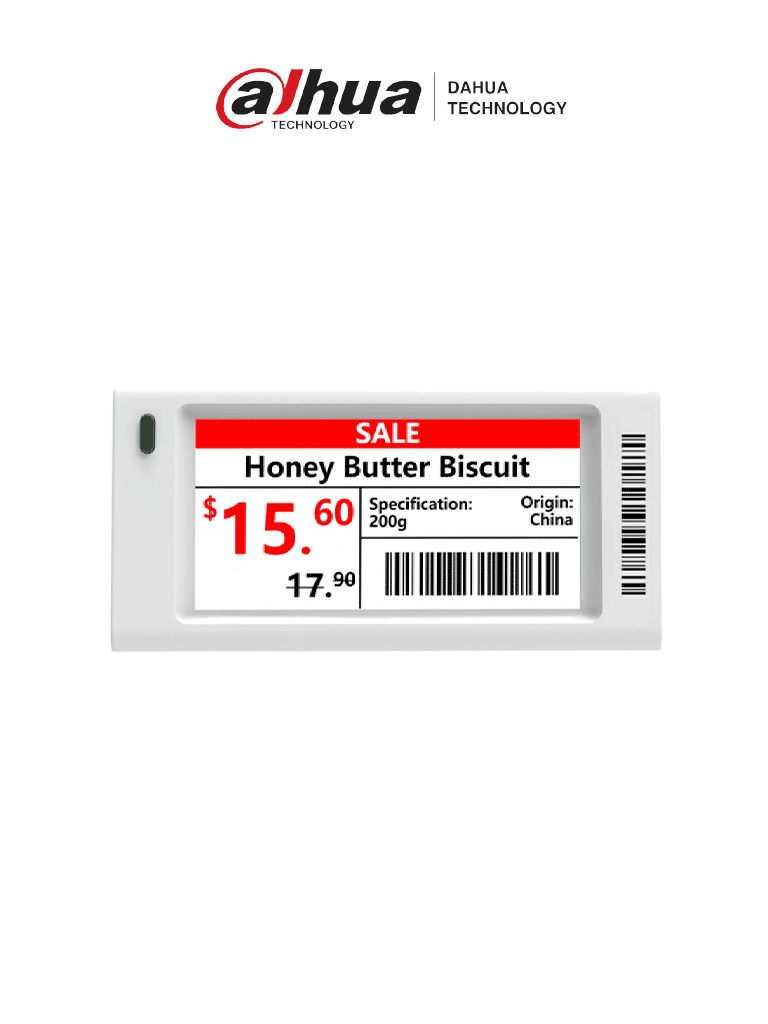 DAHUA DHIESLE021AN -Etiqueta Electrónica Inteligente ESL 2.1” para Retail / Colores: Negro, Blanco y Rojo