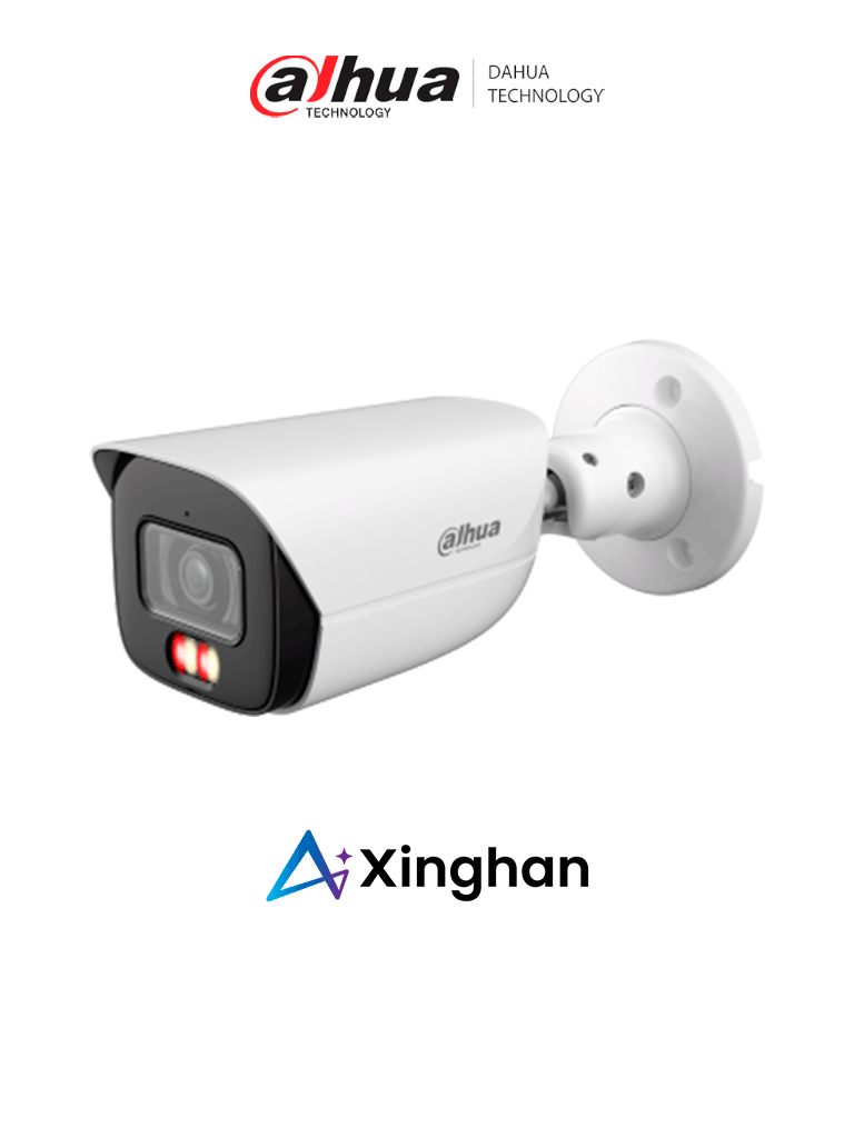 DAHUA DH-IPC-HFW3249E-S-IL - Cámara IP Bullet de 2 MP/ WizSense/Iluminador dual/ Lente de 2.8 mm/ 107° de Apertura/ Micrófono integrado/ IR de 50 m / SMD 4.0 / AI SSA / Quick Pick/ Ranura MicroSD/ WDR Real de 120 dB / PoE / IP67 /
