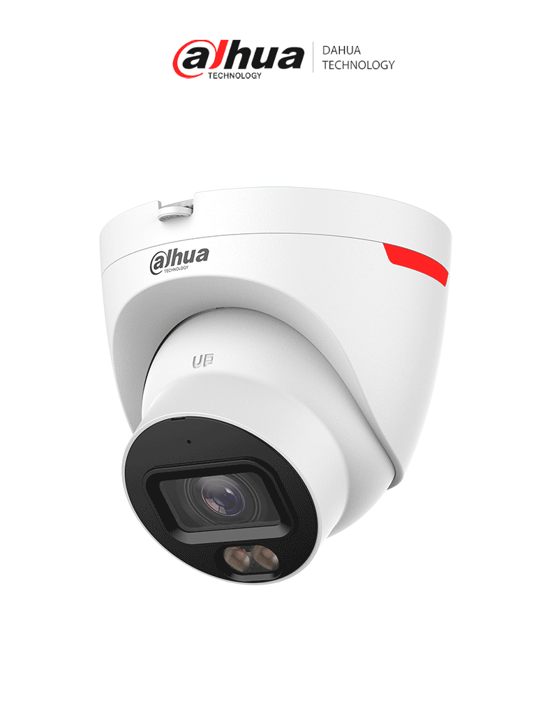 DAHUA DH-IPC-HDW2249TP-S-LED-0280B-PRO- Cámara IP Domo de 2MP / WizColor /WizSense/  IA/ SMD/  Plus/ Protección perimetral/ Lente de 2.8 mm/ Micrófono integrado/ WDR 120 dB/ Ranura MicroSD/ PoE/ IP67/