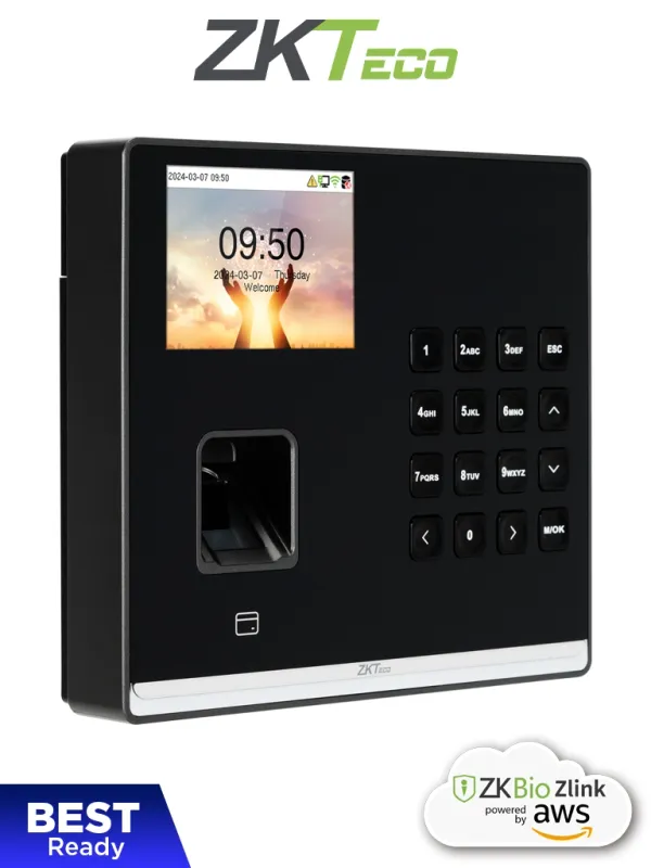 ZKTECO SenseFP M2 LR- Control de Asistencia y Acceso Básico con Huella Digital BioID+ (3,000), Tarjeta de Proximidad 125 kHz (3,000), 100,000 Eventos y Conexión TCP/IP (Compatible con ZKBio Zlink)