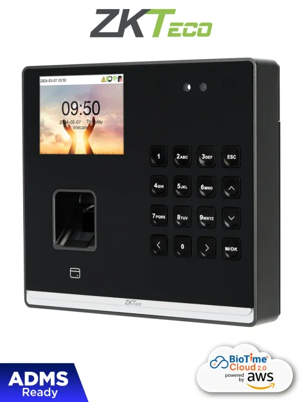 [M2F PRO-LR] ZKTECO M2F PRO-LR - Control de Asistencia y Acceso con Autenticación Facial (500 Rostros), Huella Digital BioID+ (1,000), Tarjeta ID 125 kHz (1,000), 150,000 Eventos y Conexión TCP/IP (Compatible con BioTime Cloud)