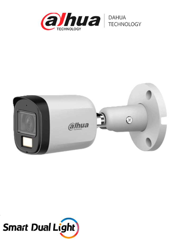 [DH-HAC-B2A51N-U-IL-A] DAHUA DH-HAC-B2A51N-U-IL-A- Cámara Bullet 5 MP Serie Cooper/ Lente 2.8 mm Apertura Hasta 106°/ Iluminación Dual Inteligente/ Iluminación Hasta 30Mts IR + 20Mts Luz Calida/ Micrófono Incorporado/ Metal/ Para Exterior IP67