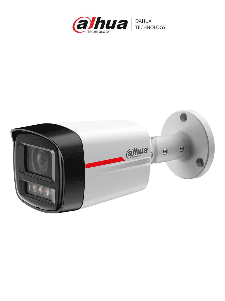 [DH-IPC-HFW2849TL-S-PRO] DAHUA DH-IPC-HFW2849TL-S-PRO Cámara IP Bullet  de 8MP/ WizColor /WizSense/ Lente 2.8mm/ SMD Plus/ Protección perimetral/ IP67/ PoE/ Ranura MicroSD