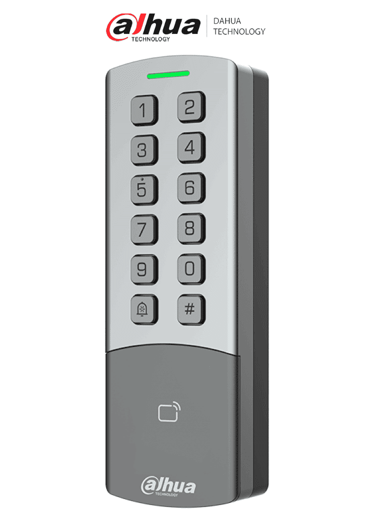 [DHI-ASI1201M-MEW] DAHUA DHI-ASI1201M-MEW - Control de Acceso Standalone Antivandálico / Tarjeta y Password/ IP65 & IK08/ 10,000 Usuarios, Passwords y Tarjetas/ Conectividad WiFi & RJ-45/ 10,000 eventos/ Soporta Lectura de Tarjetas MiFare & ID/